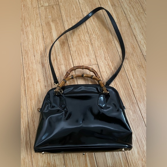Gucci Handbags - Gucci Bamboo Patent Leather 2way Shoulder Handbag